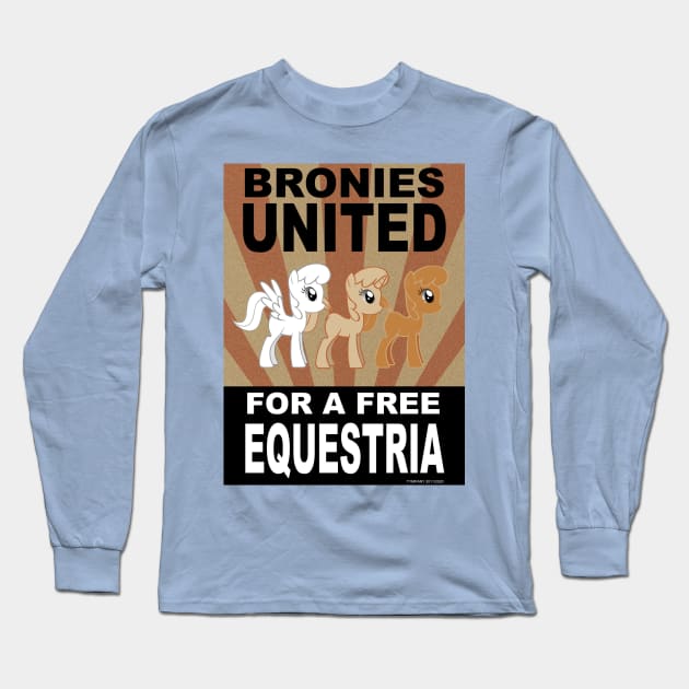 Bronies United! Long Sleeve T-Shirt by Tim_Kangaroo